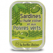 Sardines à l'Huile d'Olive et aux Poivres Verts