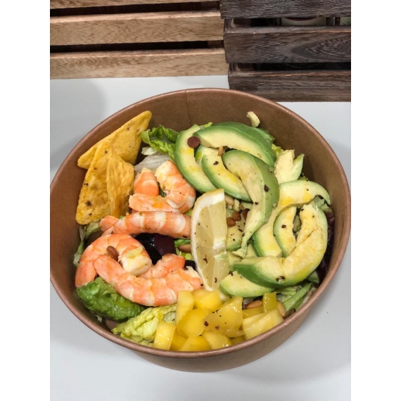 Salade de crevettes, avocats et mangues